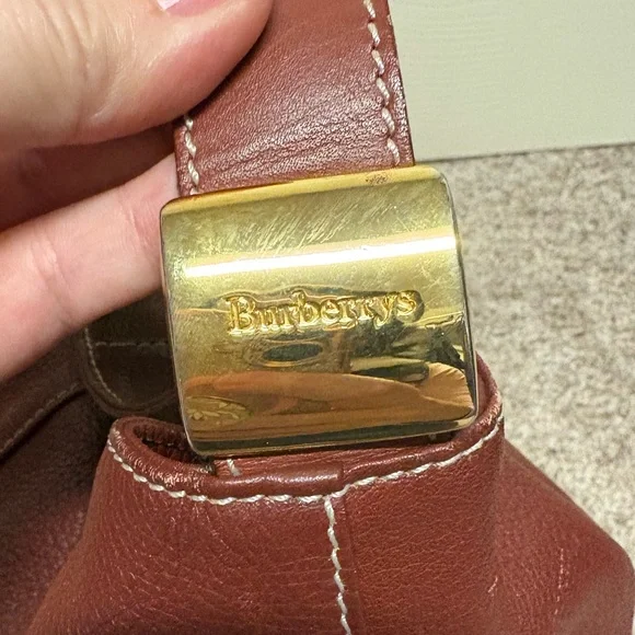 Burberry leather haymarket bucket bag magnetic closure authentic vintage EUC - Picture 3 of 17